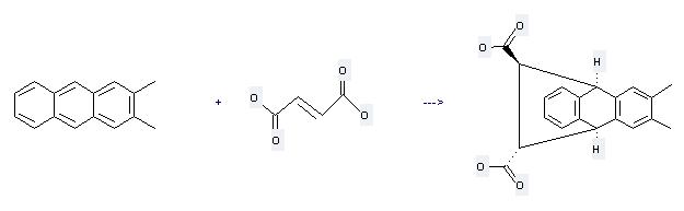 Anthracene,2,3-dimethyl- is used to produce (+/-)-2,3-Dimethyl-9,10-ethanoanthracene-trans-11,12-dicarboxylic acid.